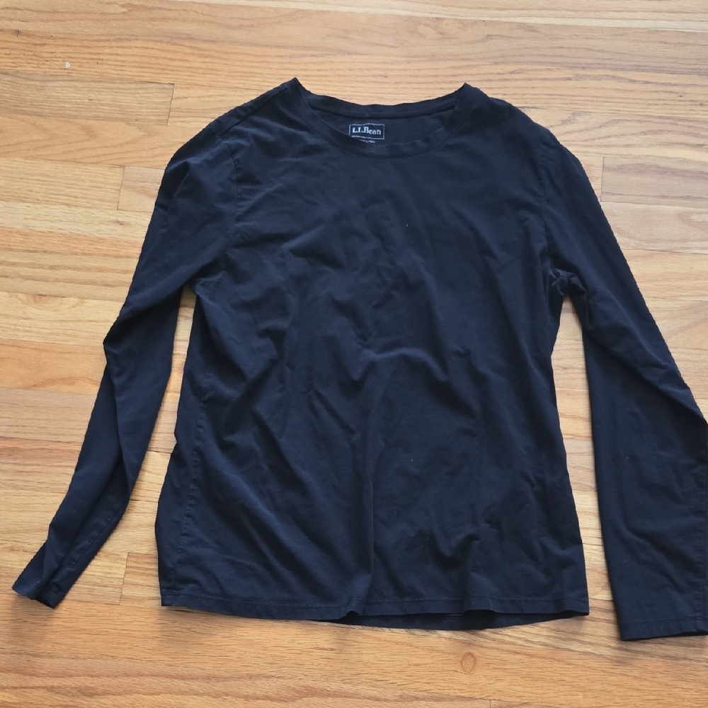 L.L. Bean Women's Classic Black Long Sleeve Tee